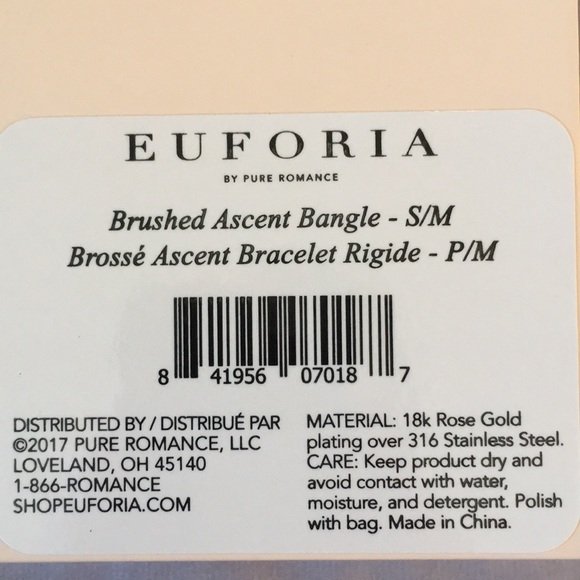 Euforia Brushed Rose Gold Bangle - Picture 7 of 7